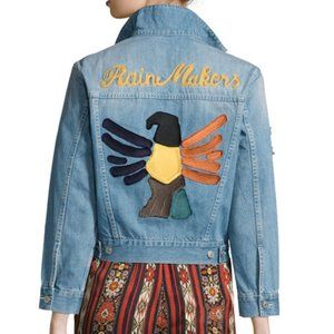 ISABEL MARANT ÉTOILE DENIM JACKET EMBROIDERY SZ38